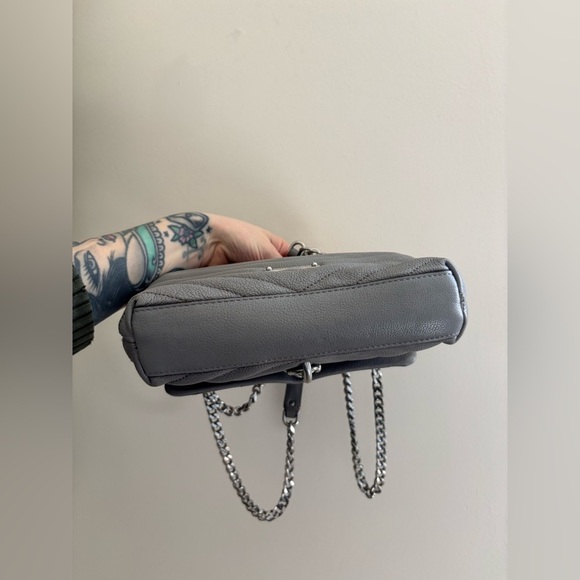 Rebecca Minkoff Small Edie Crossbody in Stone Grey - Picture 7 of 12